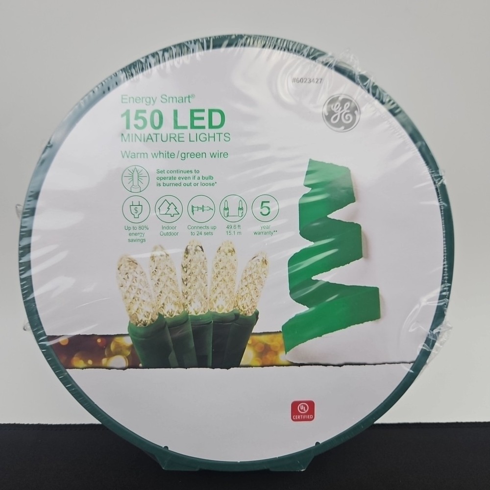 GE‎ Energy Smart 150 Ct 49.6 ft Warm White MIniature LED Christmas String Light